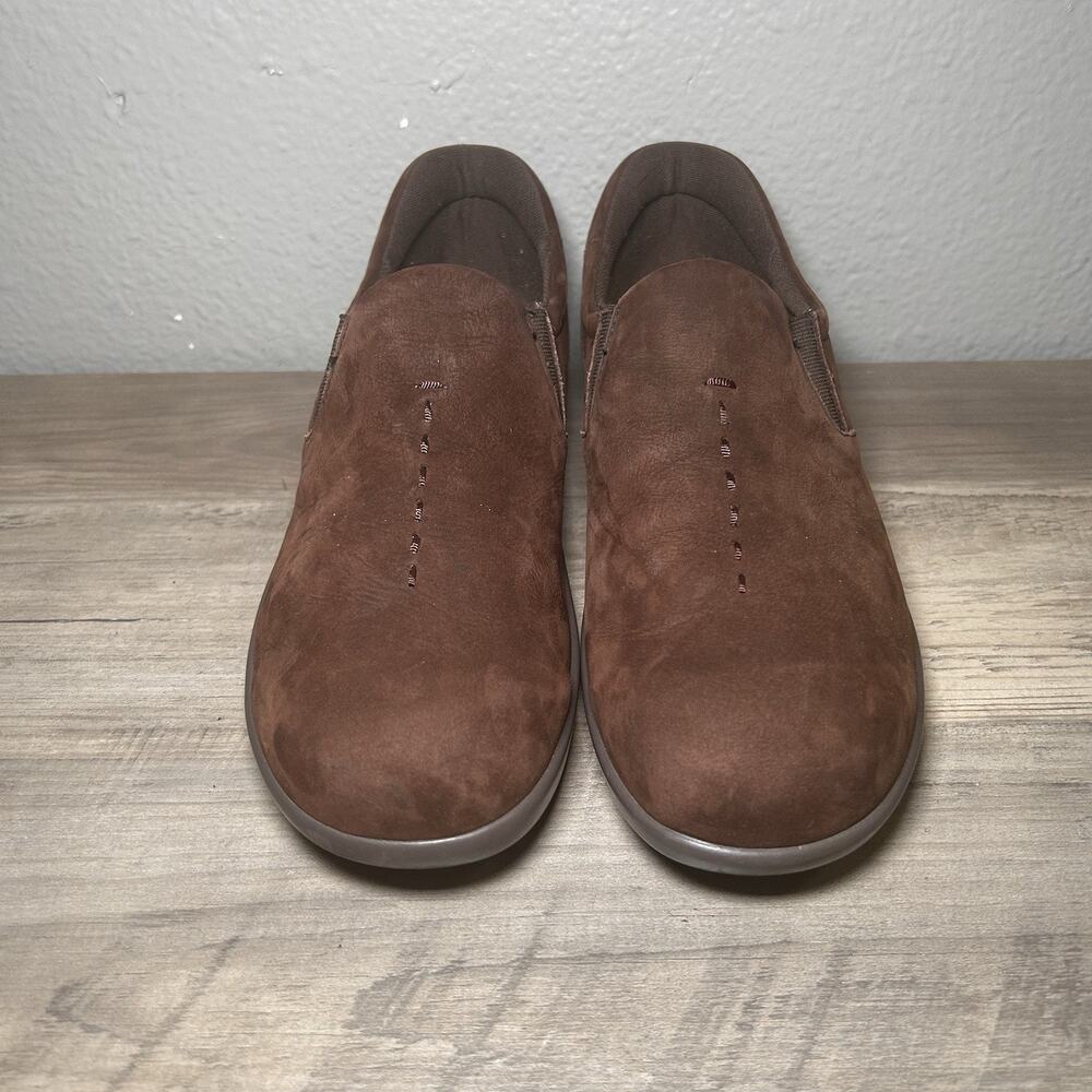 SAS Viva Womens Sz 8 N Shoes - Suede Leather Loafers Brown Slip On